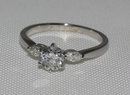 1.55 carat diamonds 3 stone engagement ring gold white