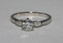 1.55 carat diamonds 3 stone engagement ring gold white