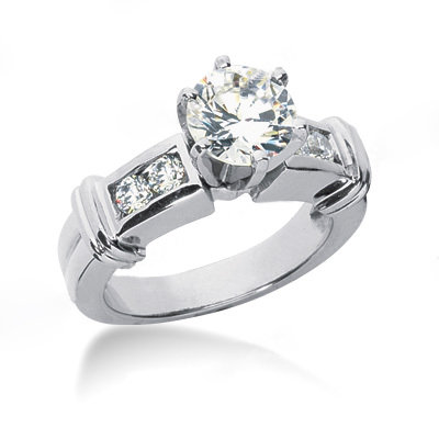 1.65 Ct. Diamonds engagement ring & band set gold ring