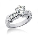 1.65 Ct. Diamonds engagement ring & band set gold ring