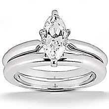 Diamonds 1.25 Ct. marquise cut wedding ring band set
