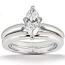Diamonds 1.25 Ct. marquise cut wedding ring band set