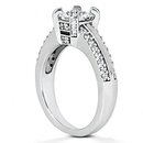 Princess cut diamond engagement ring 2.20 ct. diamonds
