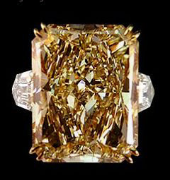 3.20 Ct.champagne radiant diamonds engagement ring gold