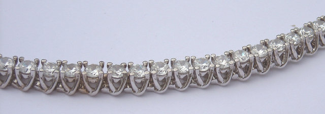 14 carats DIAMOND TENNIS BRACELET jewelry antique style