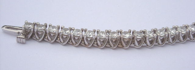 14 carats DIAMOND TENNIS BRACELET jewelry antique style