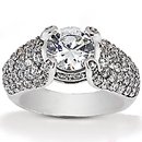 Big diamond engagement ring 4.01 ct. diamonds gold ring