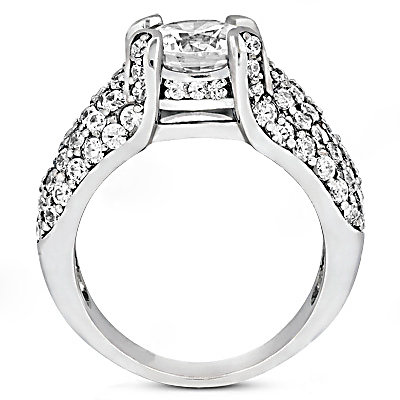 Big diamond engagement ring 4.01 ct. diamonds gold ring