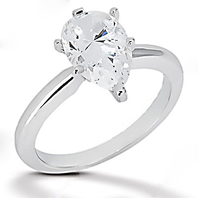 2 Cts. Diamond pear cut wedding band set gold ring new