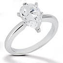 2 Cts. Diamond pear cut wedding band set gold ring new