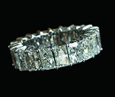 7.35 ct. Radiant cut diamond eternity wedding band gold