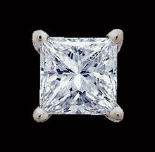Diamond stud mens earring single 2.50 ct. earring gold