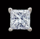 Diamond stud mens earring single 2.50 ct. earring gold