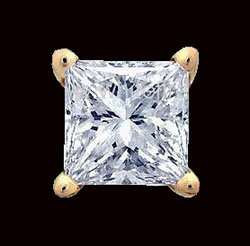 0.75 ct.single diamond studman jewelry earring new