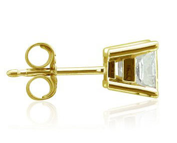 0.75 ct.single diamond studman jewelry earring new