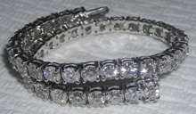 TENNIS BRACELET 14 carat DIAMONDS sparkling white gold