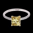 4.35 carat yellow canary & white diamonds wedding ring