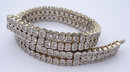 24.5 carats carpet diamond tennis bracelet round bezel