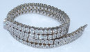 24.5 carats carpet diamond tennis bracelet round bezel