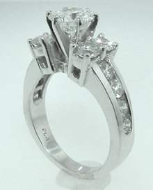 5.01 ct.high quality DIAMOND 2.51 ct.wedding ring gold