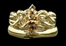3 ct.ring plain band set high quality brown diamond new