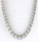 25 carats Diamonds necklace tennis graduated riviera
