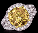 4.51 cts. Big yellow canary diamonds ring engagement