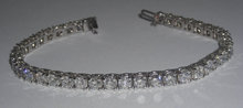 20 carat DIAMOND TENNIS BRACELET white gold 14K jewelry