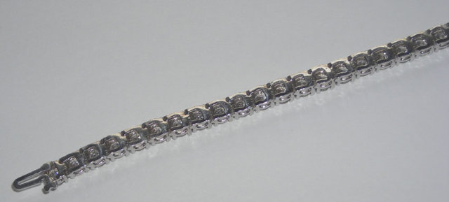 20 carat DIAMOND TENNIS BRACELET white gold 14K jewelry
