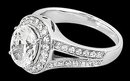 Oval diamond engagement ring split shank ring 2.76 cts.