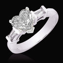 Heart cut diamond 2.51 carat ring three stone jewelry