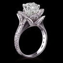 5 carat diamonds flower shape engagement ring gold new