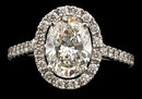 3.25 ct. oval center halo diamond wedding ring gold