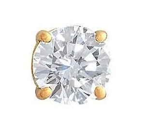 1.25 ct. Mens single diamond stud earring F VS1 diamond
