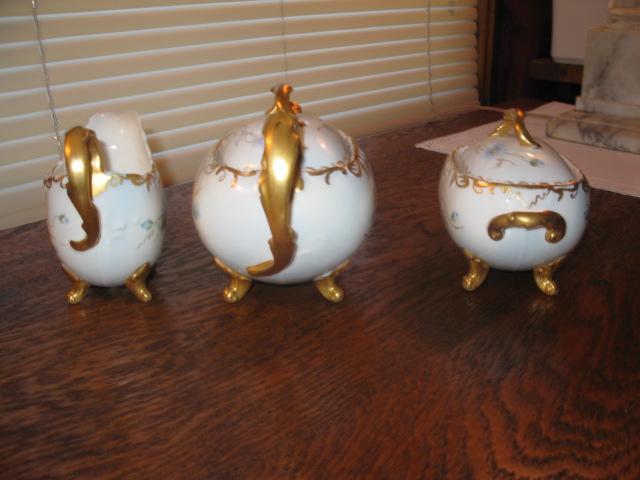 T & V Limoges footed tea set