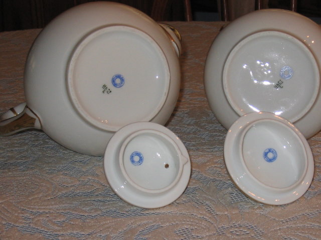 HAVILAND LIMOGES TEAPOT AND SUGAR BOWL