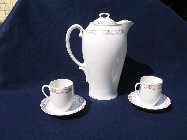 ANTIQUE CHOCOLATE POT SET BY KPM