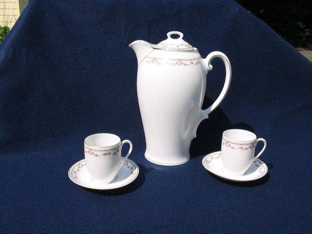 ANTIQUE CHOCOLATE POT SET BY KPM