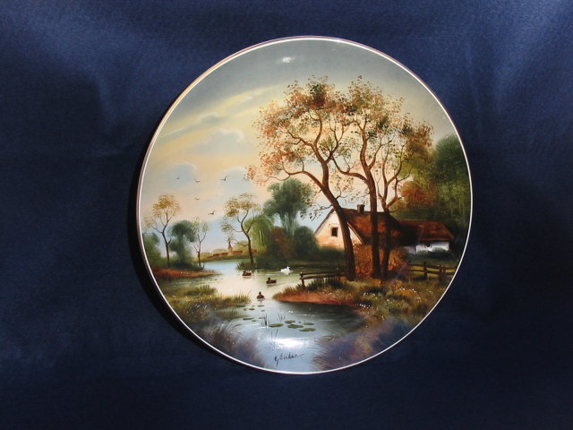 GERMAN HAND PAINTED PLAQUE