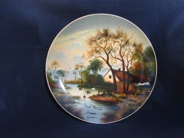 GERMAN HAND PAINTED PLAQUE