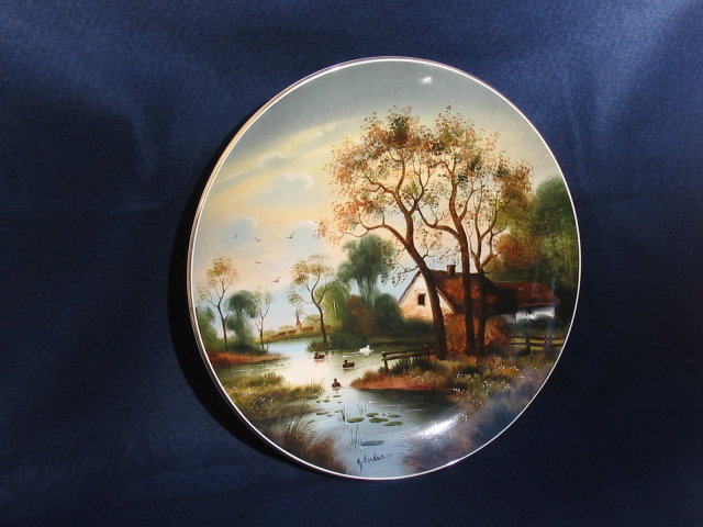 GERMAN HAND PAINTED PLAQUE