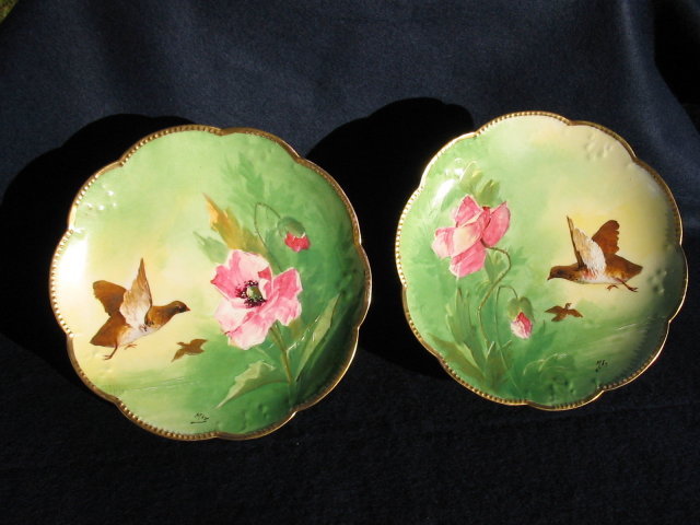 LIMOGES STUDIO ARTIST PAINTED PLATES