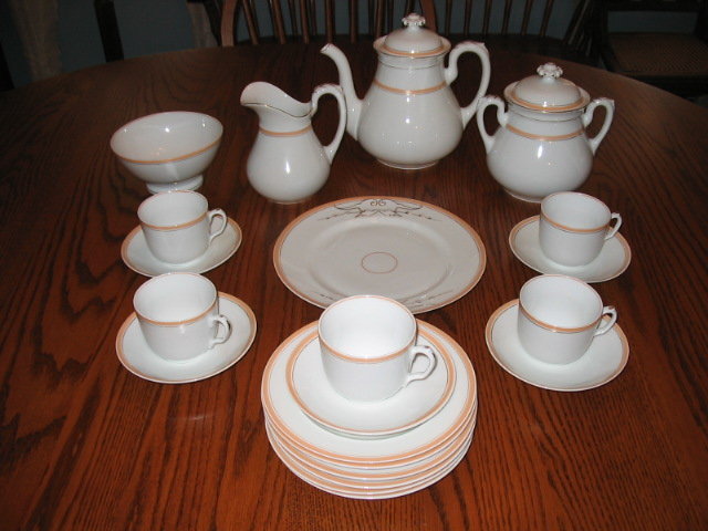 EARLY CFH LIMOGES DESSERT SET