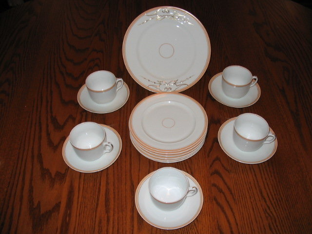 EARLY CFH LIMOGES DESSERT SET