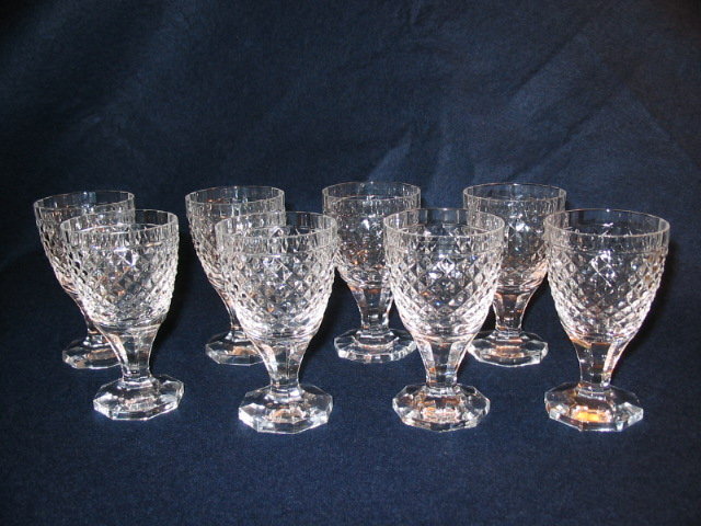 SET OF ORREFORS CUT WINE STEMS