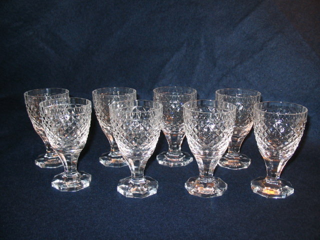 SET OF ORREFORS CUT WINE STEMS