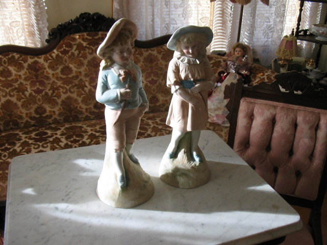 ANTIQUE GERMAN BISQUE FIGURINES