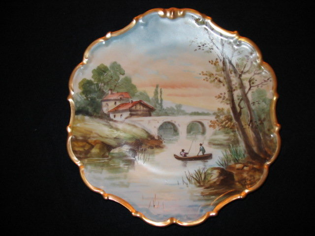 HAND PAINTED LIMOGES PLACQUE