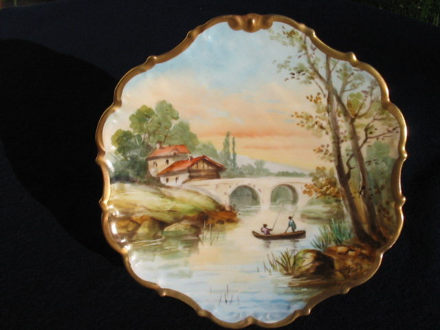 HAND PAINTED LIMOGES PLACQUE