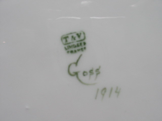 T & V LIMOGES H. PAINTED CAKE PLATE